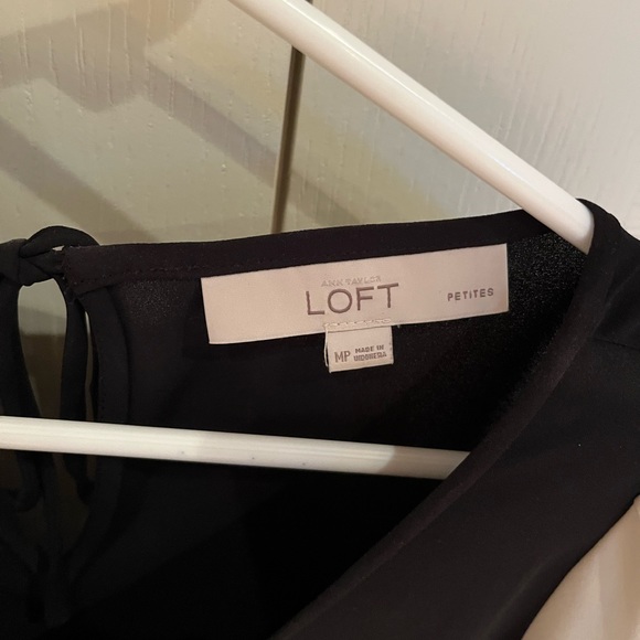 Loft Black and Cream Colour Block Sheer Blouse - Picture 4 of 4